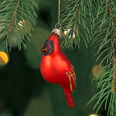 Cardinal Glass Ornament