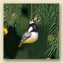 Chickadee Glass Ornament