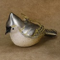 Tufted Titmouse Glass Ornament
