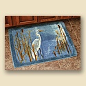 Foggy Morning Egret Rug