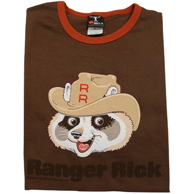Ranger Rick Adult Vintage Tee Brown/Orange