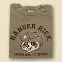 Ranger Rick Adult Collegiate Tee Taupe