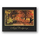Country Road with Autumn  Trees Card