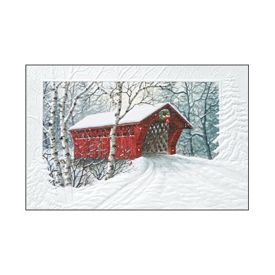 Red Covered Bridge Card