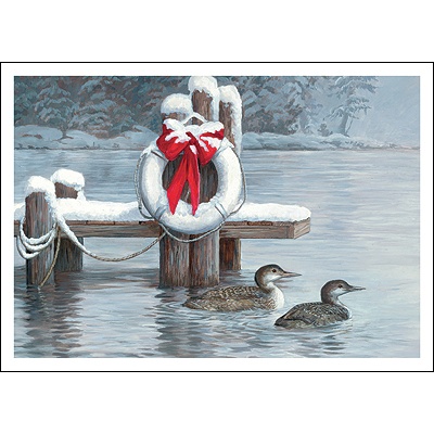 Loons of Winter Card