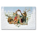 Santa and the Animals Card