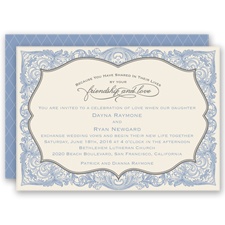 Antique Border - Bluebird - Invitation
