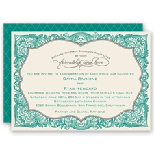 Antique Border - Jade - Invitation