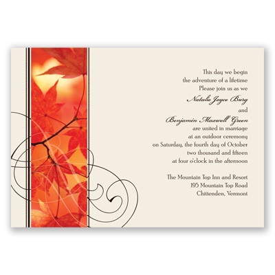 Autumn Glory - Invitation