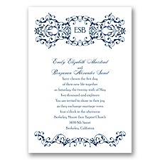 Ornate Date - Marine - Invitation