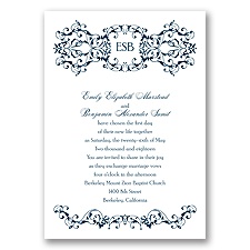 Ornate Date - Peacock - Invitation