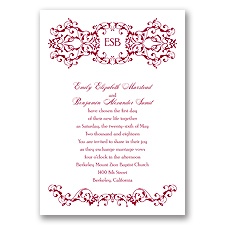 Ornate Date - Apple - Invitation