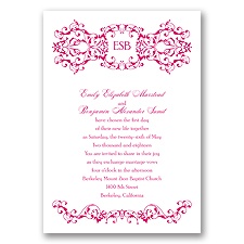 Ornate Date - Watermelon - Invitation