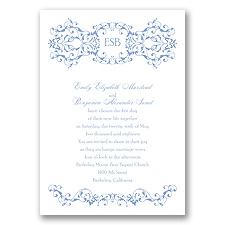 Ornate Date - Bluebird - Invitation