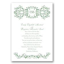 Ornate Date - Clover - Invitation