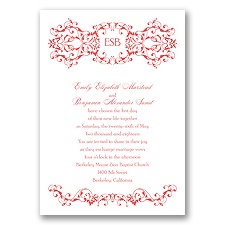 Ornate Date - Guava - Invitation