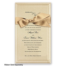 Gold Shimmer Border - Invitation