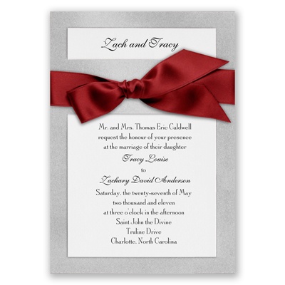 Treasured Gems - Silver Quartz & Bright White Invitation