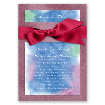 Treasured Jewels Cool Rainbow - Amethyst Invitation