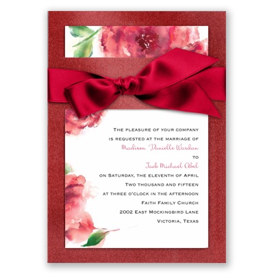 Treasured Jewels Splendor - Ruby & Garnet Invitation