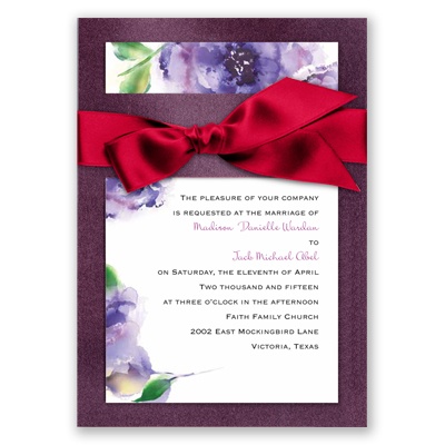 Treasured Jewels Splendor - Purple & Jasper Invitation