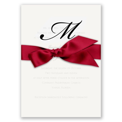 Modern Elegance Script Initial - Invitation
