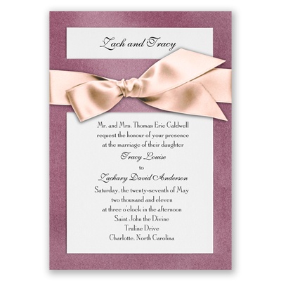 Treasured Gems - Amethyst & Bright White Invitation
