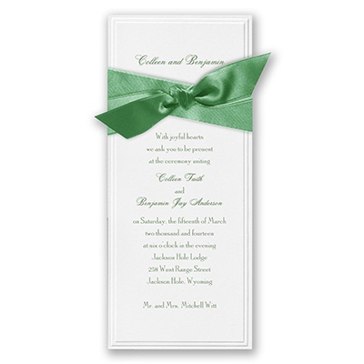 Sophisticated Border in Bright White - Invitation
