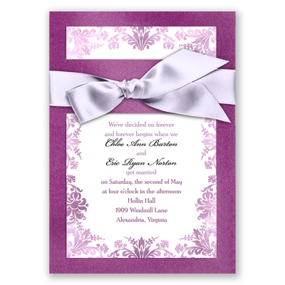 Treasured Jewels Washed Filigree - Violet Invitation