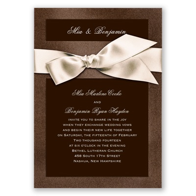 Treasured Jewels Solid - Tiger's Eye & Bright White Invitation