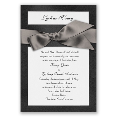 Treasured Gems - Onyx & Bright White Invitation