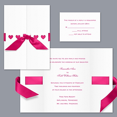 Peek-a-Boo Hearts - Invitation