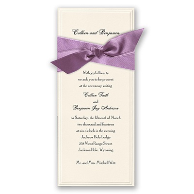 Sophisticated Border in Ecru- Invitation