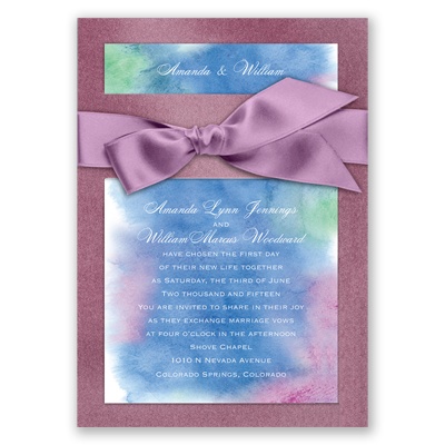 Treasured Jewels Cool Rainbow - Amethyst Invitation