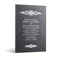 Art Deco Dazzle in Foil Print - Onyx Shimmer - Invitation