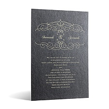 Glimmering Gala in Foil Print - Onyx Shimmer - Invitation