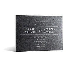 Wedding Radiance in Foil Print - Onyx Shimmer - Invitation