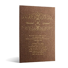 Glimmering Gala in Foil Print - Tiger's Eye Shimmer - Invitation