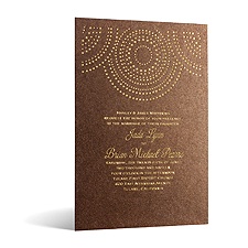 Shining Pearls in Foil Print - Tiger's Eye Shimmer - Invitation