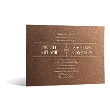 Wedding Radiance in Foil Print - Tiger's Eye Shimmer - Invitation