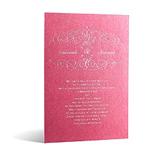 Glimmering Gala in Foil Print - Hot Pink Shimmer - Invitation