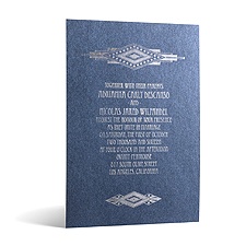 Art Deco Dazzle in Foil Print - Sapphire Shimmer - Invitation
