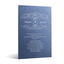 Glimmering Gala in Foil Print - Sapphire Shimmer - Invitation