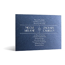 Wedding Radiance in Foil Print - Sapphire Shimmer - Invitation