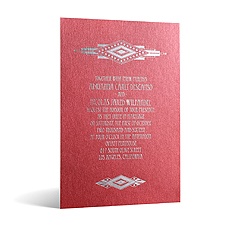 Art Deco Dazzle in Foil Print - Garnet Shimmer - Invitation