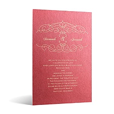 Glimmering Gala in Foil Print - Garnet Shimmer - Invitation