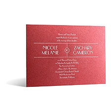 Wedding Radiance in Foil Print - Garnet Shimmer - Invitation