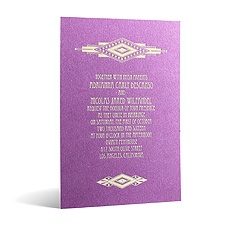 Art Deco Dazzle in Foil Print - Violet Shimmer - Invitation