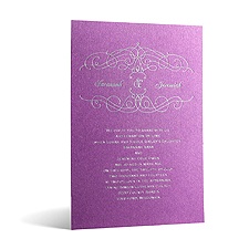 Glimmering Gala in Foil Print - Violet Shimmer - Invitation