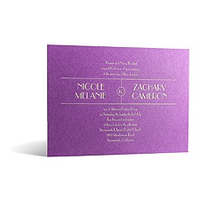 Wedding Radiance in Foil Print - Violet Shimmer - Invitation
